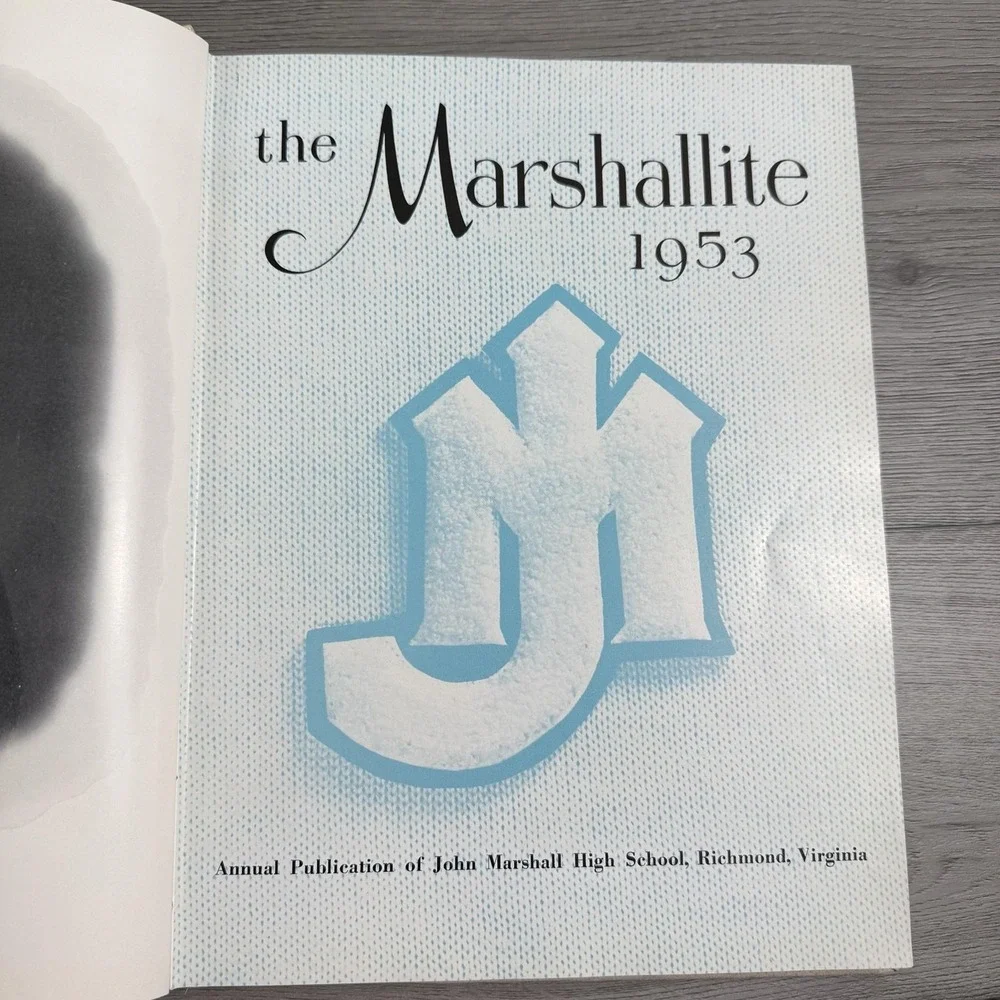 Vintage Marshallite 1953 John Marshall High School Yearbook Richmond Hardcover